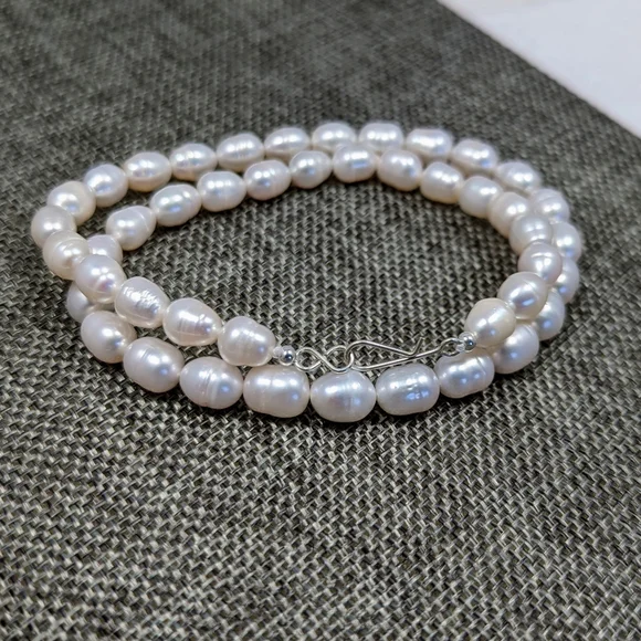 REAL - 9-10mm Baroque Pearl Necklace - Picture 5 of 11